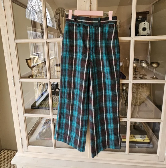 Urban Outfitters Abby Brushed Wool Plaid Pants - Picture 4 of 12